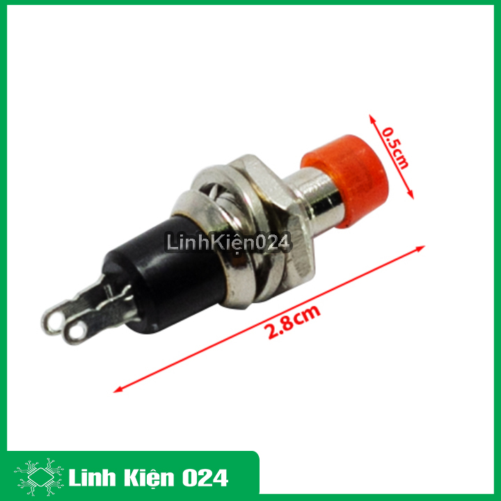 Bộ 5 nút nhấn reset, nút đề sắt nhỏ 6mm 2 chân cao cấp