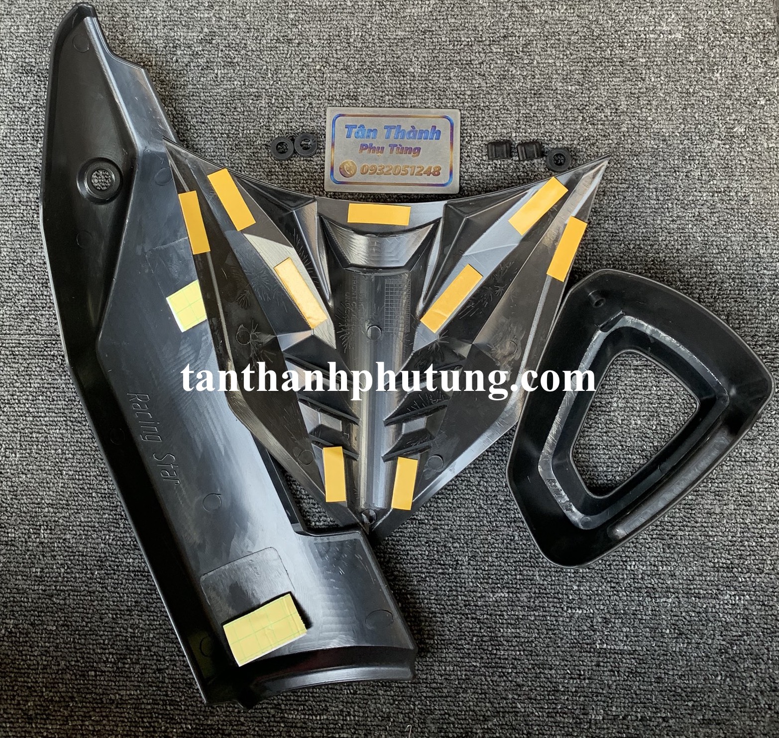 Combo Bộ Ốp Pô, Mặt nạ Winner X màu đen nhám