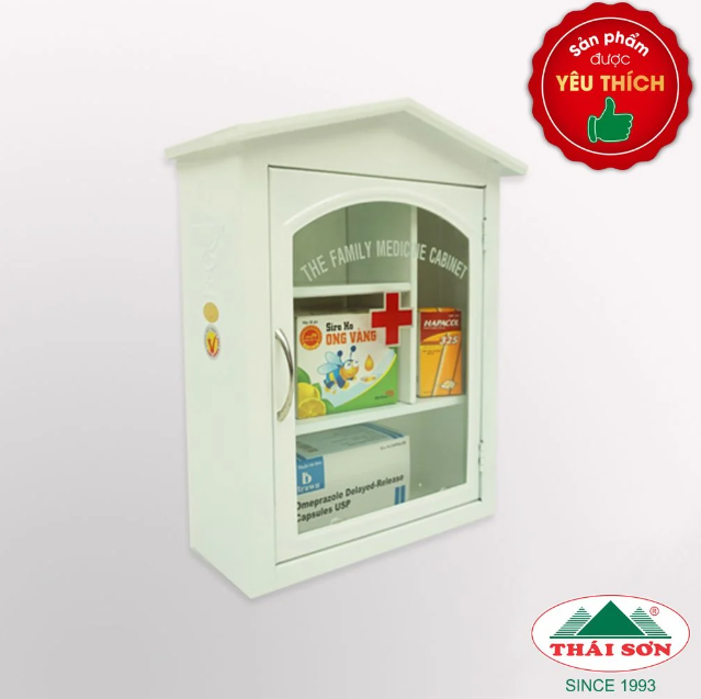 Tủ Thuốc Gia Đình Thái Sơn Chất Liệu Sắt Sơn - Tĩnh Điện ( HÀNG CHÍNH HÃNG - ĐỔI TRẢ MIỄN PHÍ )