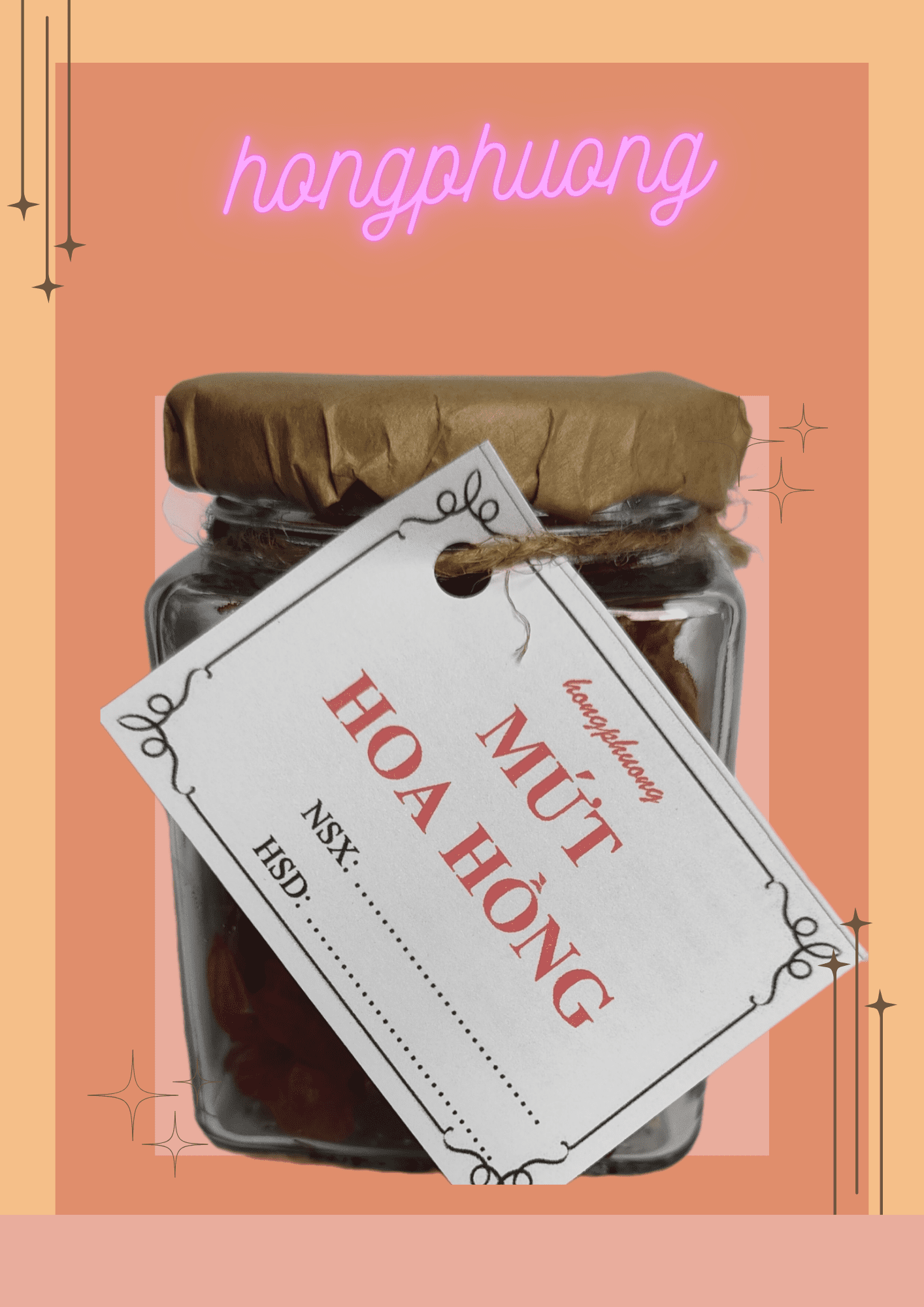 Mứt hoa hồng (hủ thủy tinh)