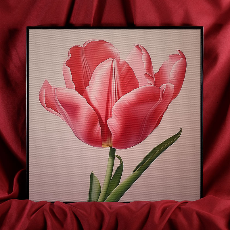 Tranh treo tường, dán tường Canvas, hoa Tulip. CGI-33