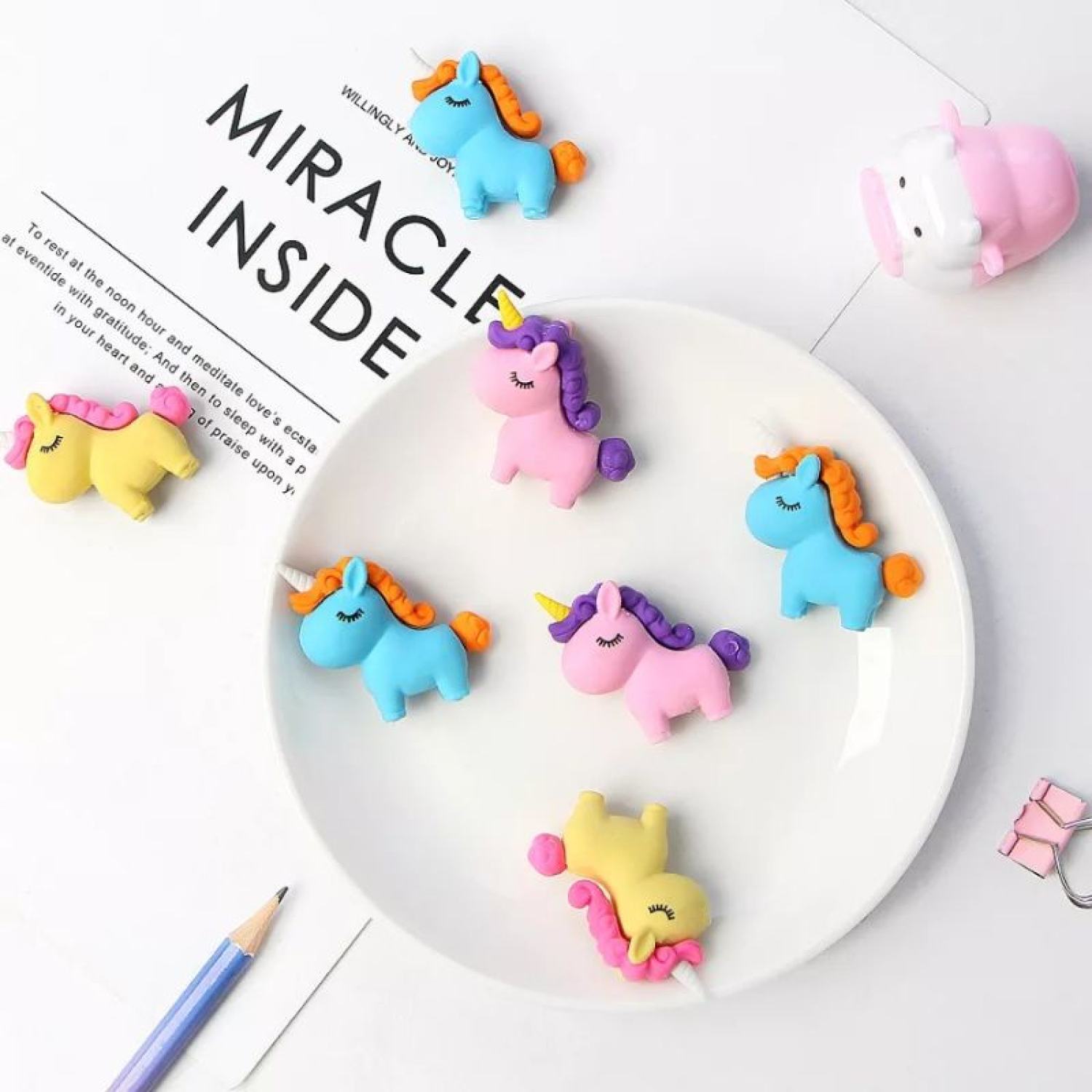 Gôm tẩy bút chì unicorn nhiều màu
