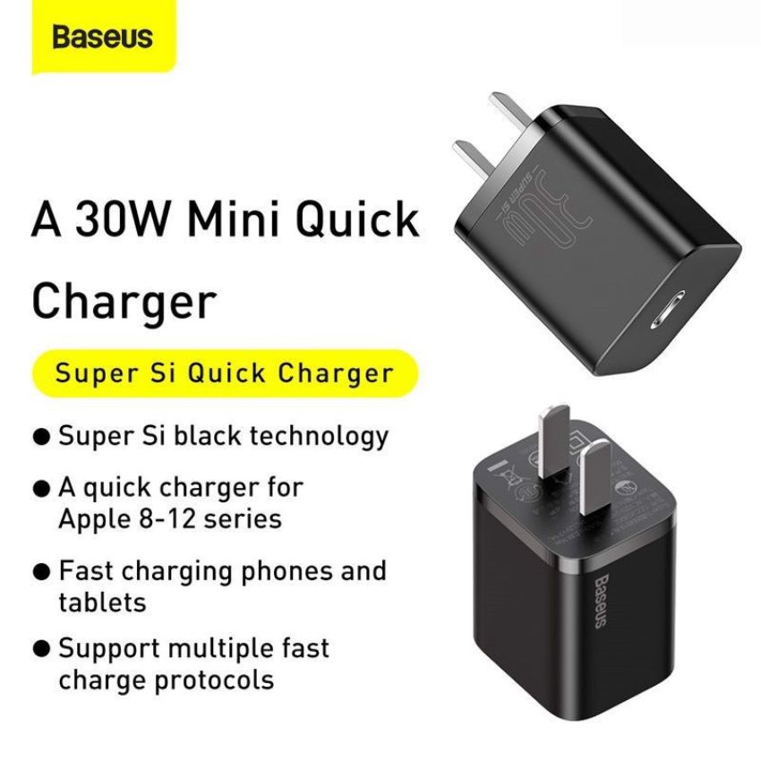 Củ sạc nhanh Baseus Super Si Quick Charger 1C 30W CCSUP