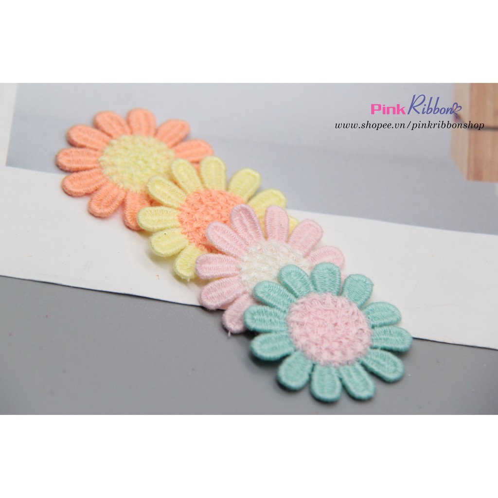 Set 5 cánh - Hoa len hướng dương 4cm