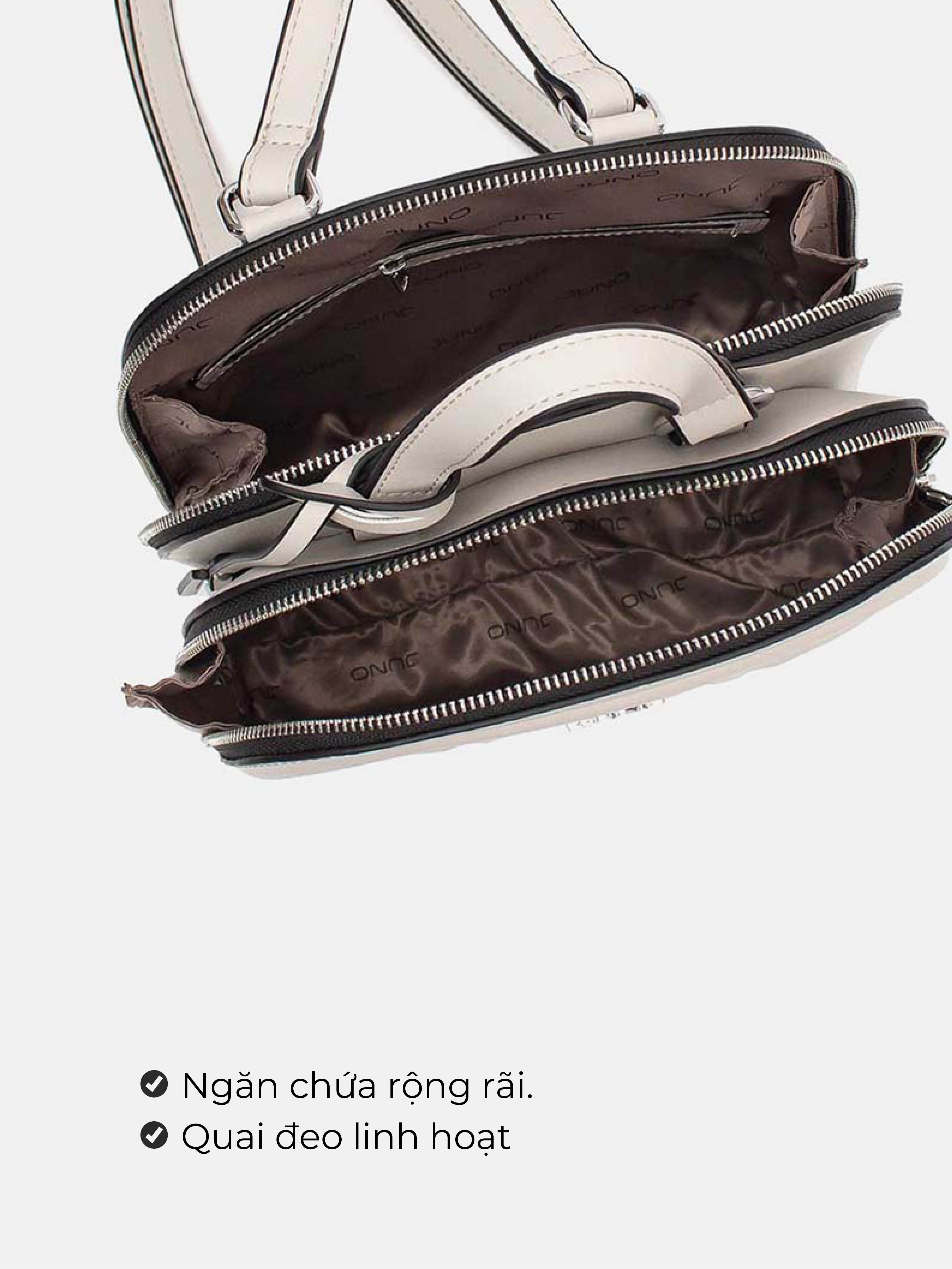 Balo Nữ Thời Trang JUNO Phom Đứng Hoạ Tiết 3D BL063