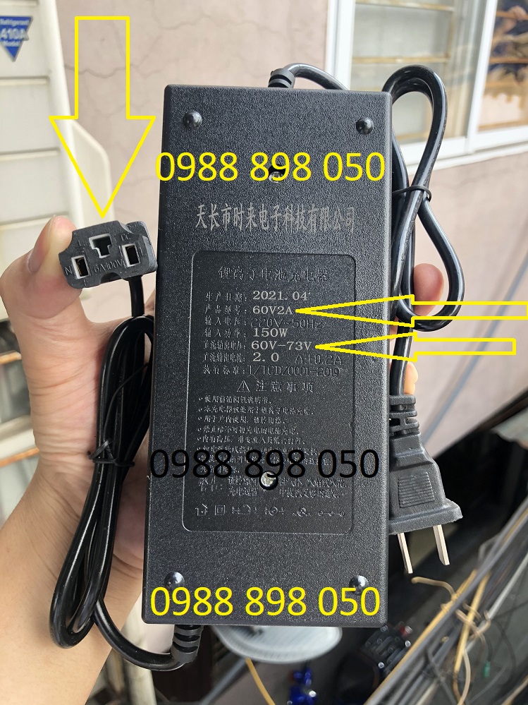 Sạc 60v-73v cho xe điện dùng pin 60v 2a
