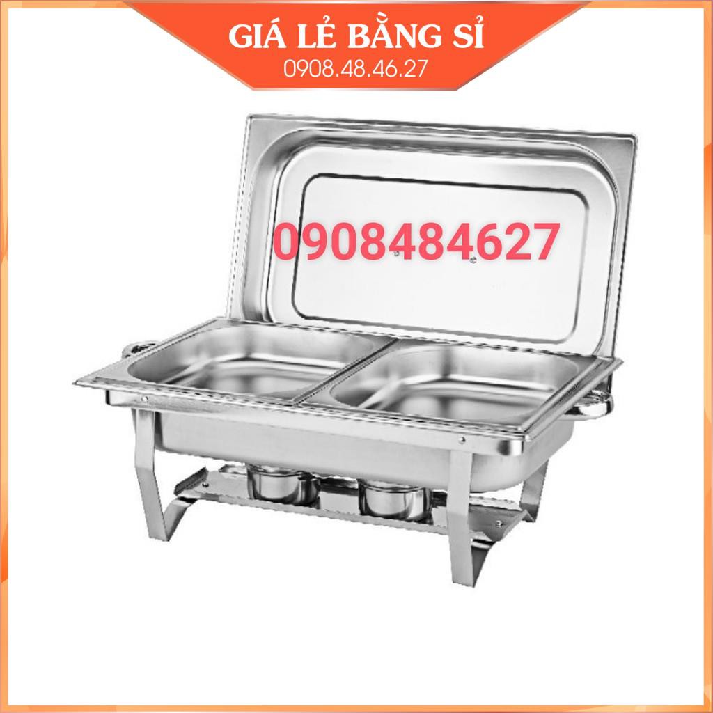 Nồi Hâm Buffet Inox 2 Ngăn Dày Giá Rẻ