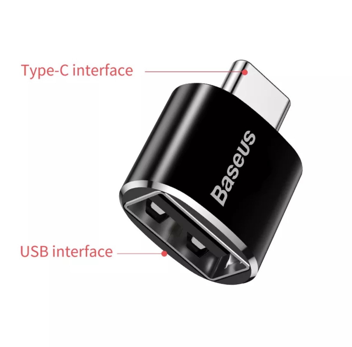 Đầu Chuyển Đổi Cổng Usb Type C Sang Usb Baseus Chuyên Dụng Chất Lượng Cao