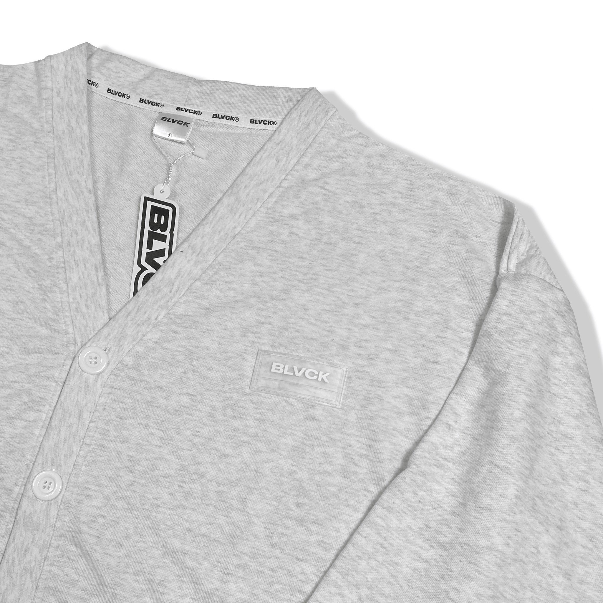 BLVCK Logo basic Cardigan - Grey