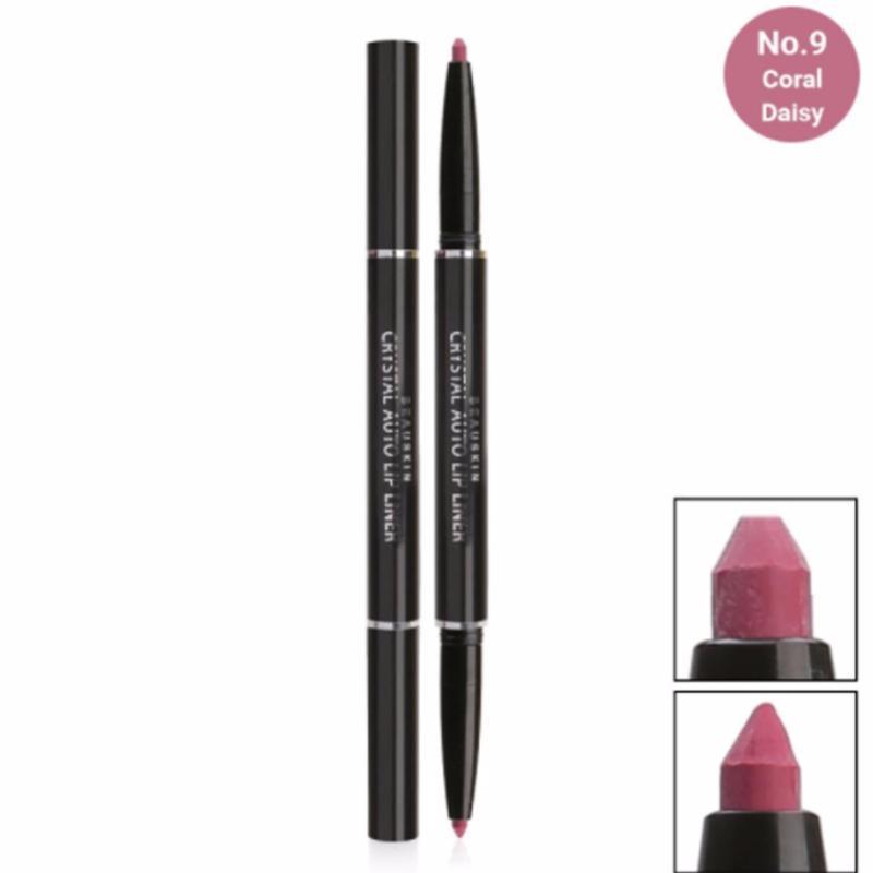 Chì vặn kẻ viền môi 2 đầu Beauskin Crystal Auto Lip Liner #09 Coral Daisy (Hồng đậm) giá rẻ