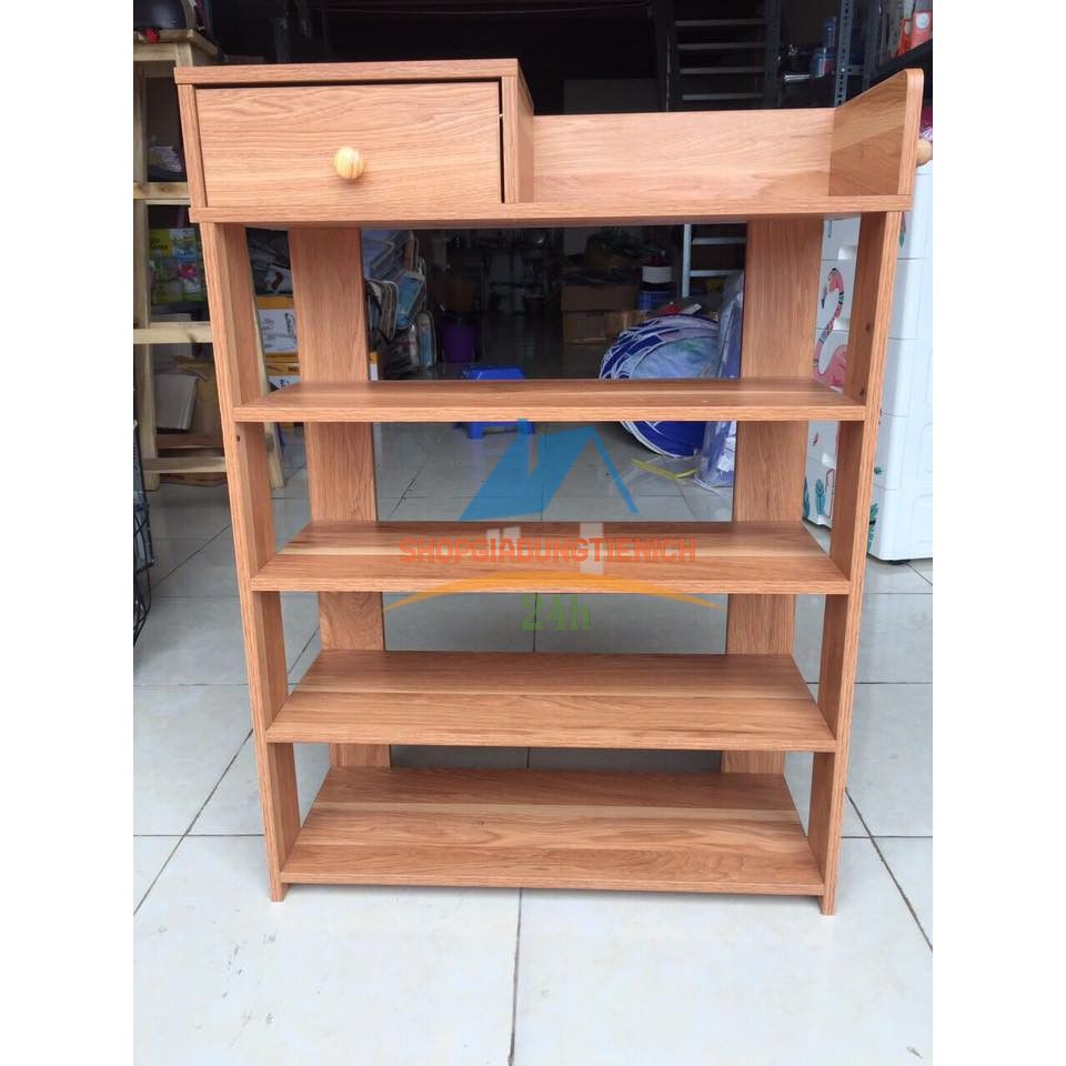 Kệ để giầy dép gỗ 5 tầng có ngăn kéo