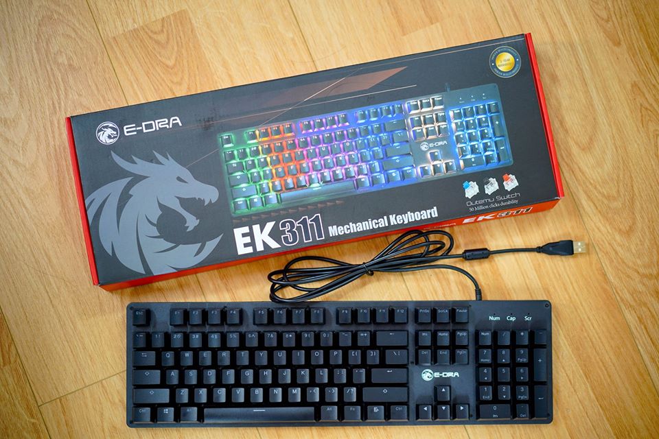 Phím cơ E-Dra EK311 Blue/Brown/Red Switch BH 2 năm Hưng Long