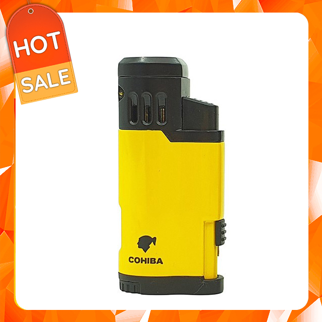Vỏ Hộp Quẹt Bật Lửa khò ga 3 tia Cohiba H164, kèm đục , bơm ga điều chỉnh lửa dễ dàng - Vỏ Hộp Quẹt Bật Lửa khè   (KHÔNG GAS, KHÔNG XĂNG)