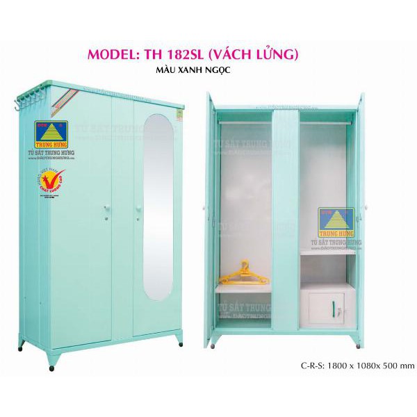 Tủ sắt quần áo lắp ráp trung hưng - TSLR23 miễn phí giao hàng, lắp ráp tận nơi tại Hồ Chí Minh, xưởng nhà bao giá tốt