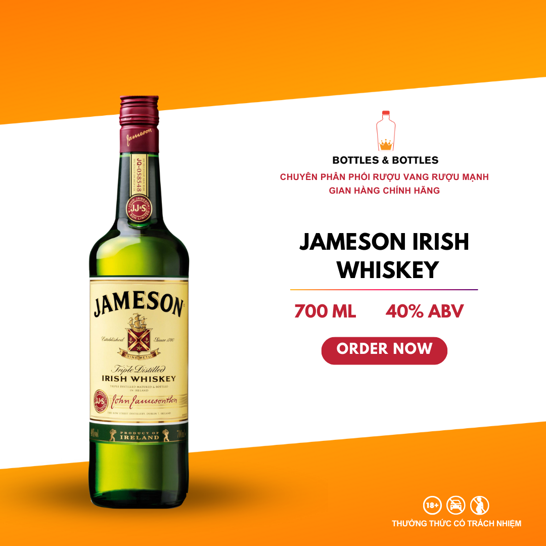 [Genuine] Irish Whiskey Jameson - 700ml - 40%