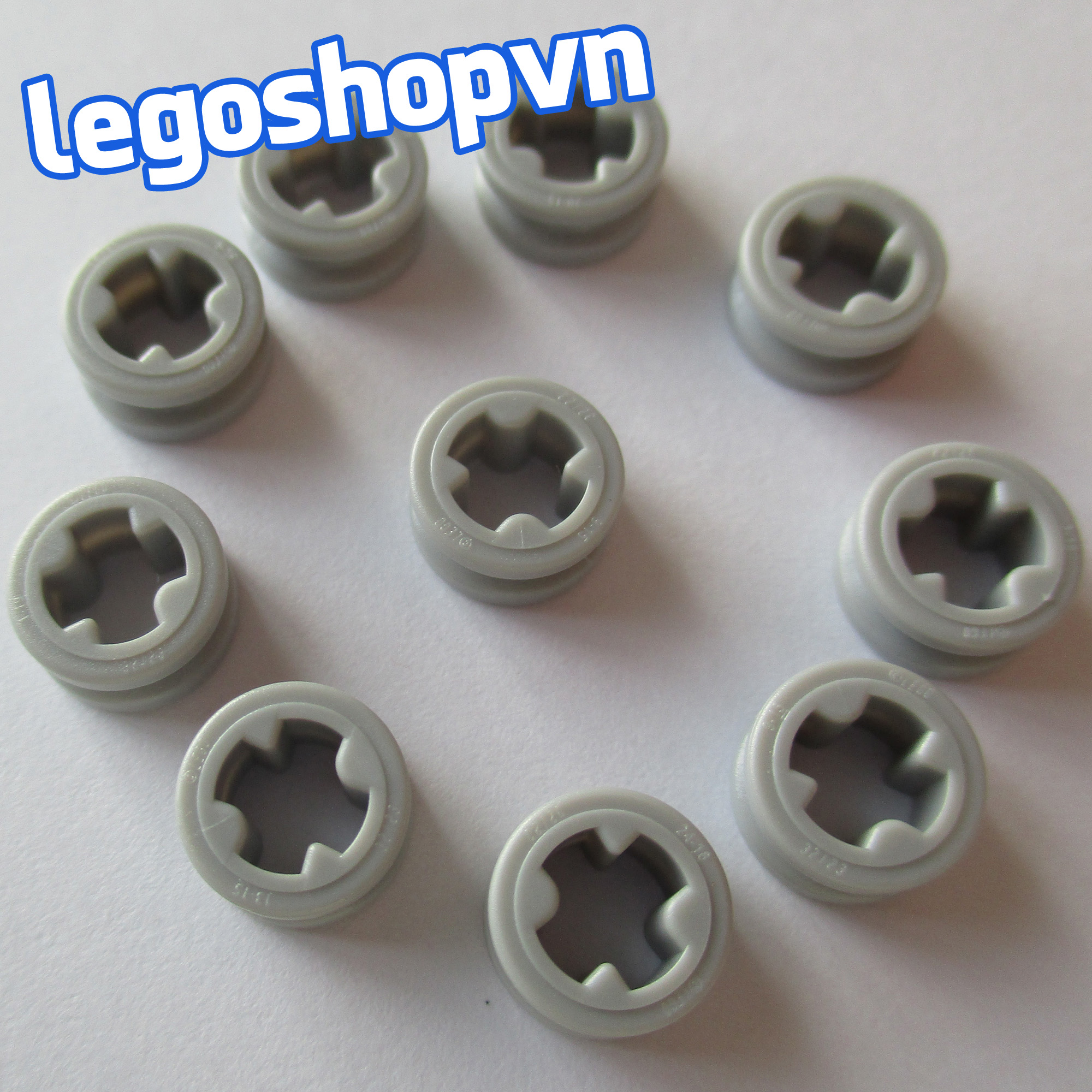 10x LEGO Light Bluish Gray Technic Bush 1/2 Smooth ID 4211573 32123