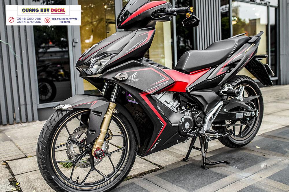 Tem trùm xe máy winner X Slider đỏ đen mờ - Độ tem xe máy winner X thiết kế theo yêu cầu - Chế tem trùm xe máy winner X rẻ đẹp