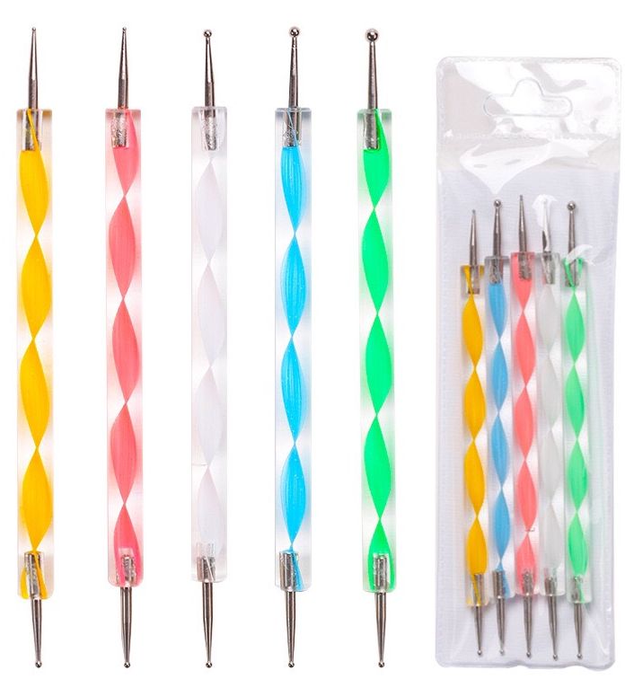 Set 5 cây bút chấm bi đủ màu nail.