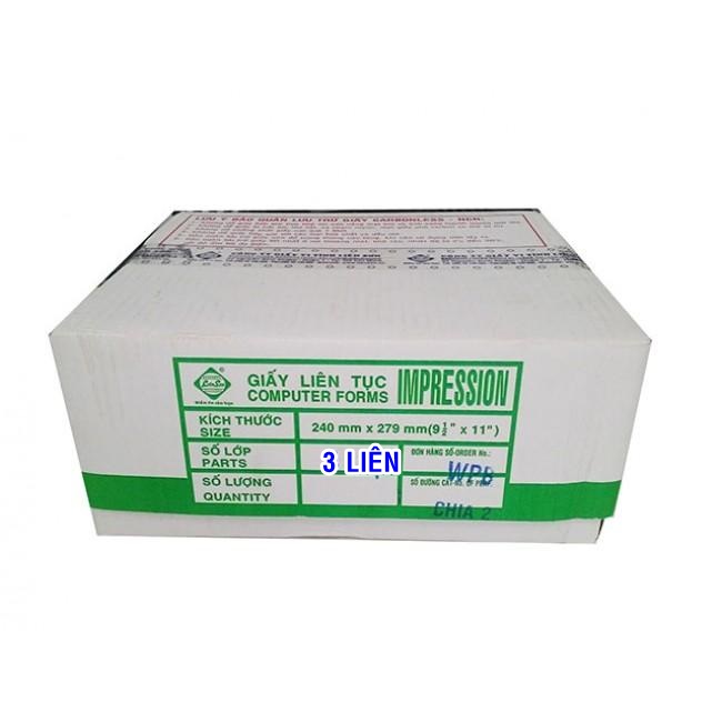 Giấy in liên tục 3 liên 240 x279mm chia 2