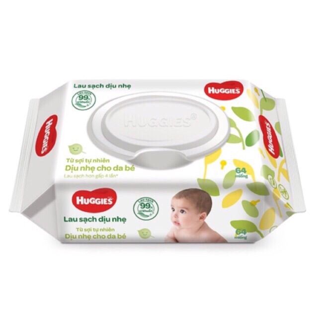 [HCM]Khăn ướt không mùi Huggies 64 miếng