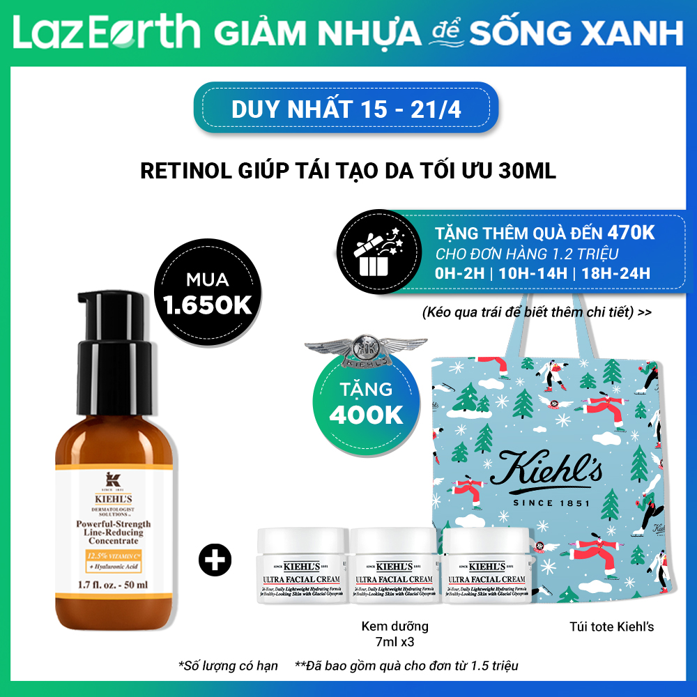 Dưỡng Chất (Serum) Vitamin C Powerful-Strength Line-Reducing Concentrate Kiehl's 50ml