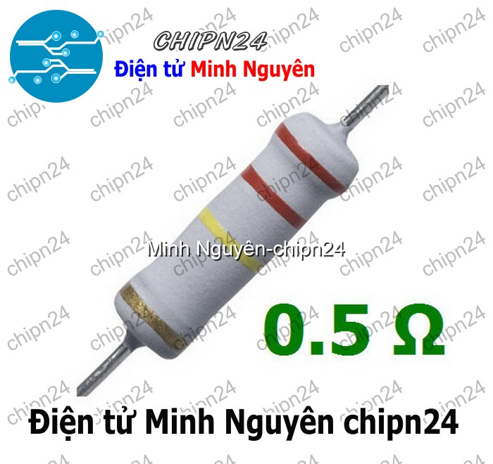 [5 con] (F362) Điện Trở 0.5R 2W 5% - HH002121