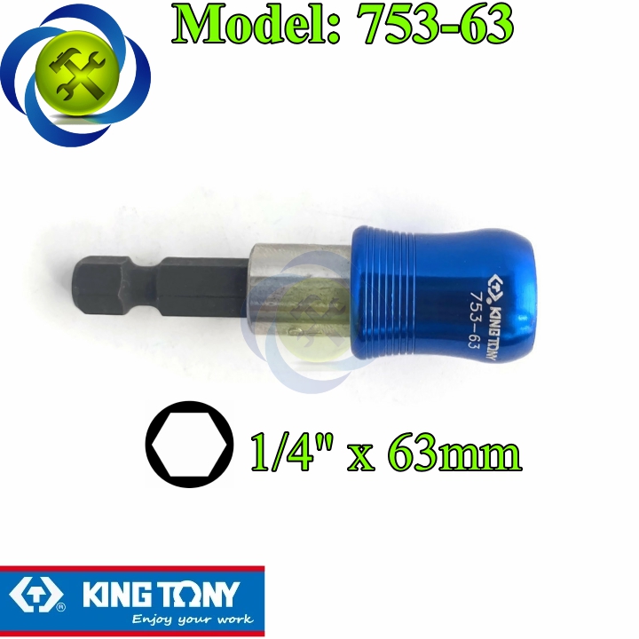 Đầu nối mũi vít kingtony 753-63 loại 1/4 dài 63mm
