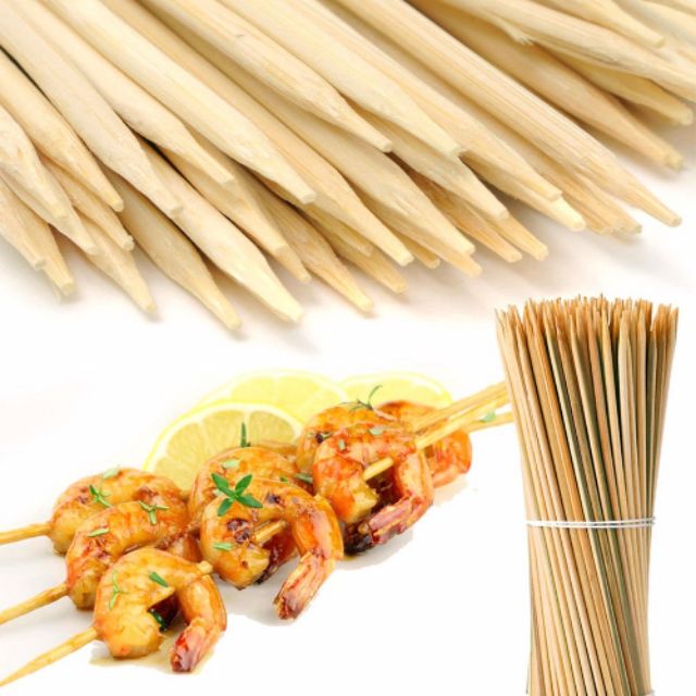 Que gỗ xiên thực phẩm túi 200g dài 20cm
