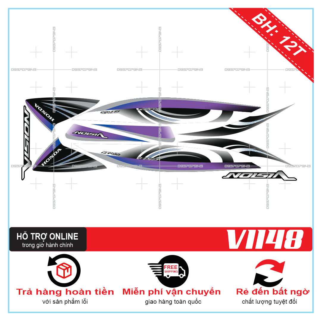TEM XE VISION 2012, TEM RỜI XE VISION 2012 THÁI