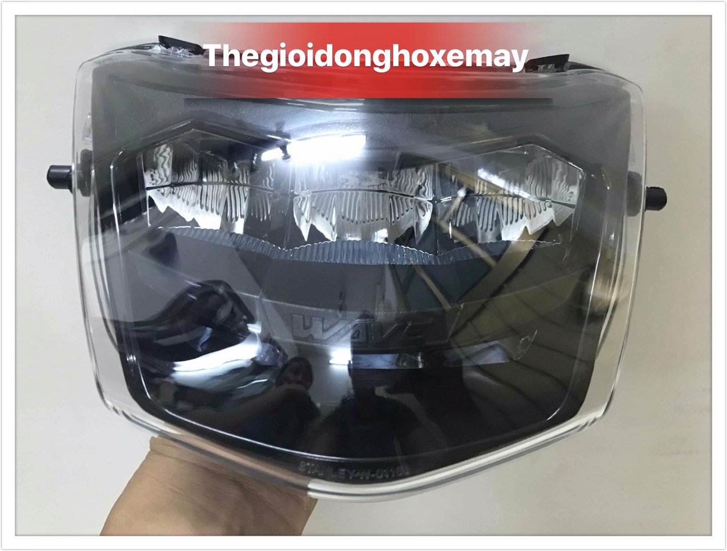 đèn pha led 2 tầng cao cấp PC Ledlights cho xe wave alpha, wave lớn