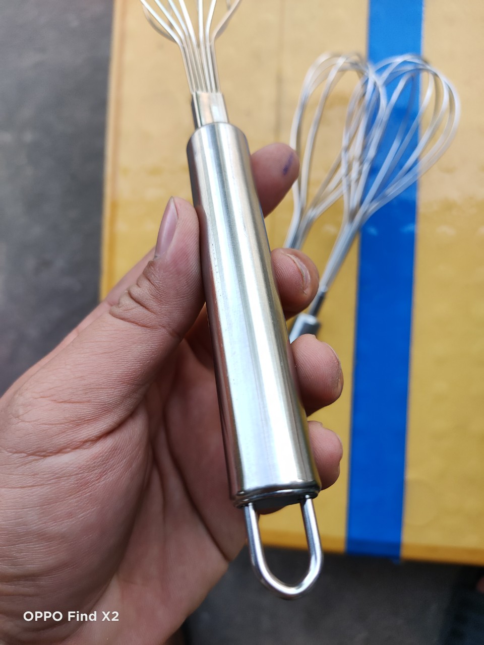 Cây đánh trứng inox dài 21cm