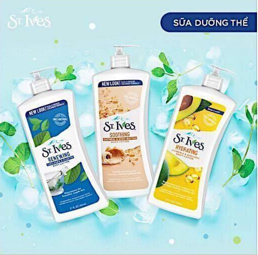 [ĐỦ LOẠI] Sữa dưỡng thể  ST.IVES Body Lotion (621ml)