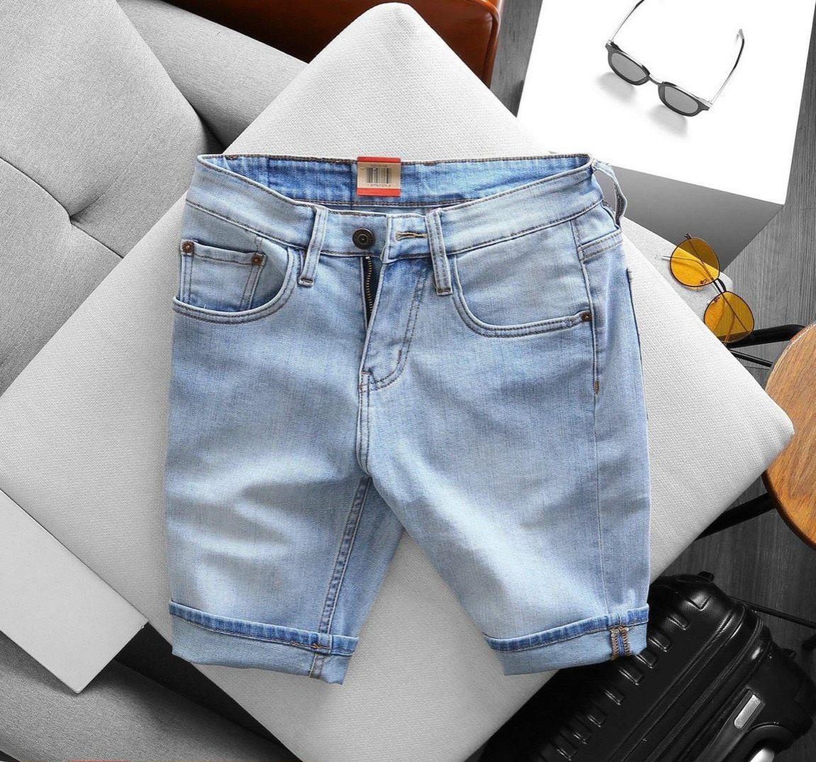 QUẦN SHORT JEAN NAM VẢI CO GIÃN MÀU ĐEN XÁM- XANH BẠC MẪU MỚI VỀ ĐẸP ĐỘC LẠ QUẦN SHORT JEAN NAM 231 - 211
