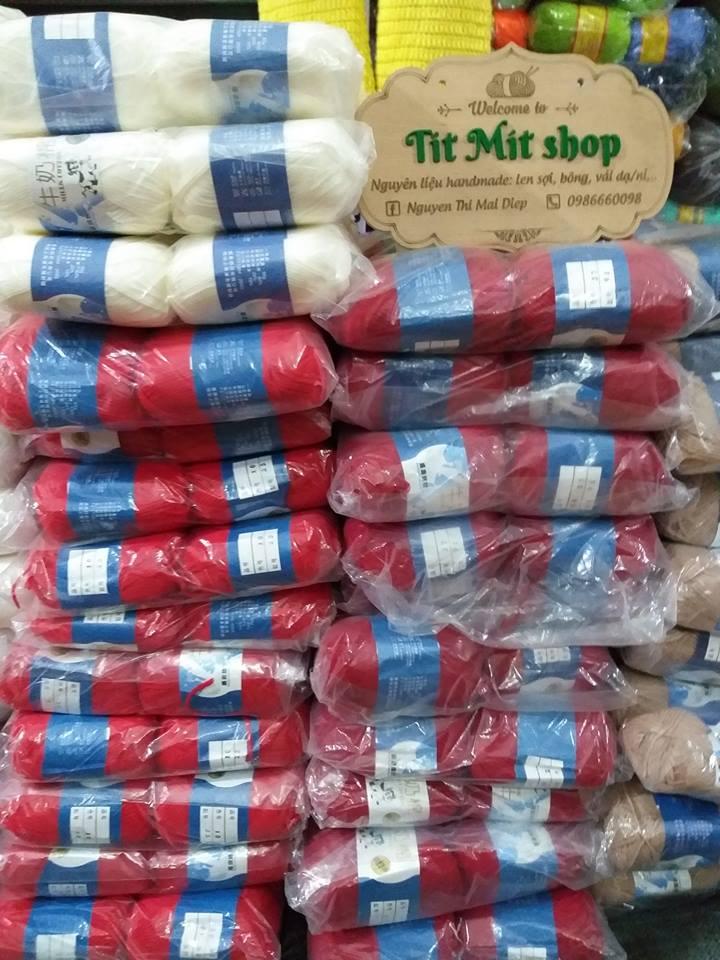 Combo 10 cuộn len milk cotton 50g/ cuộn