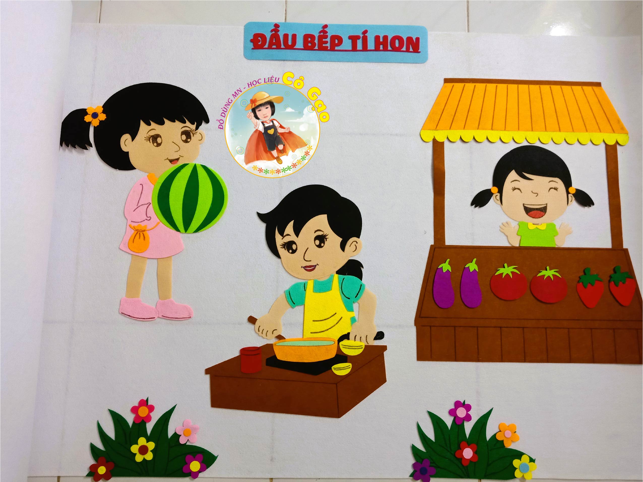 Bộ các góc chủ đề trang trí mầm non vải nỉ
