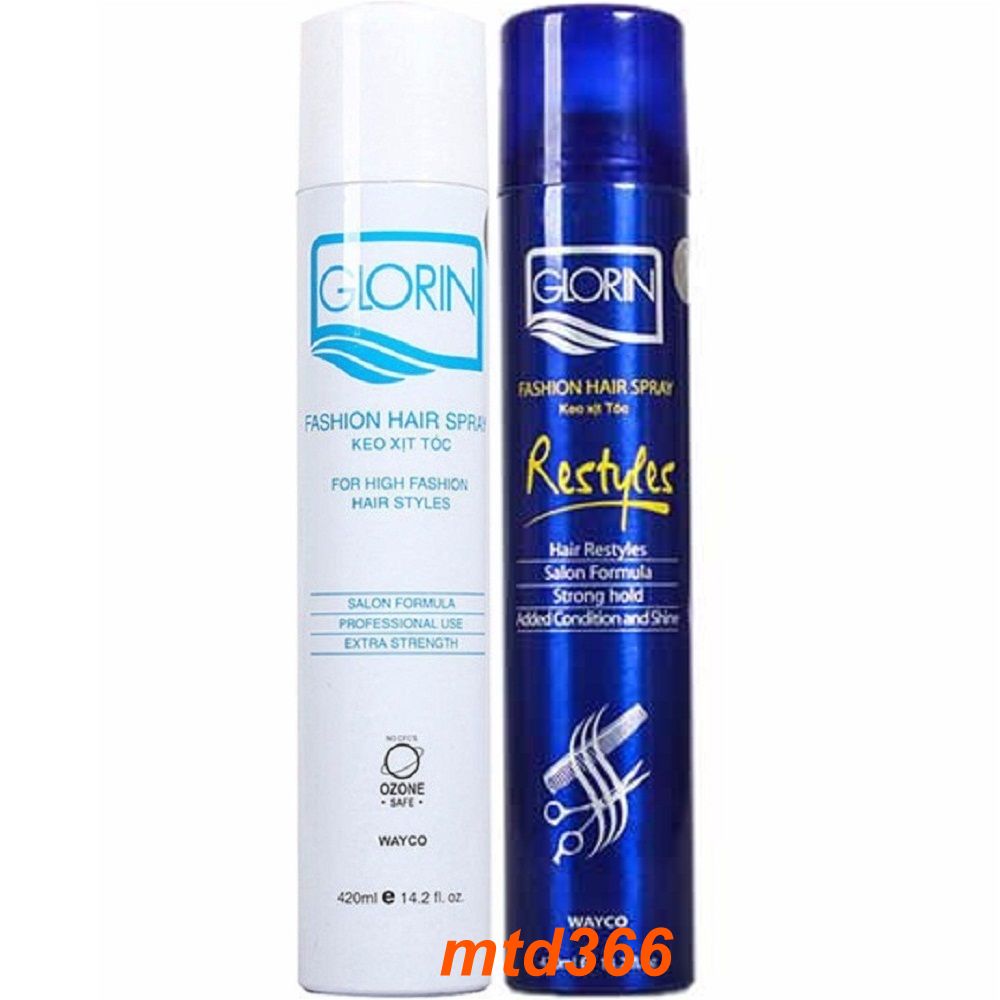 Keo Xịt Tóc Giữ Nếp Mềm Glorin 420 Ml.