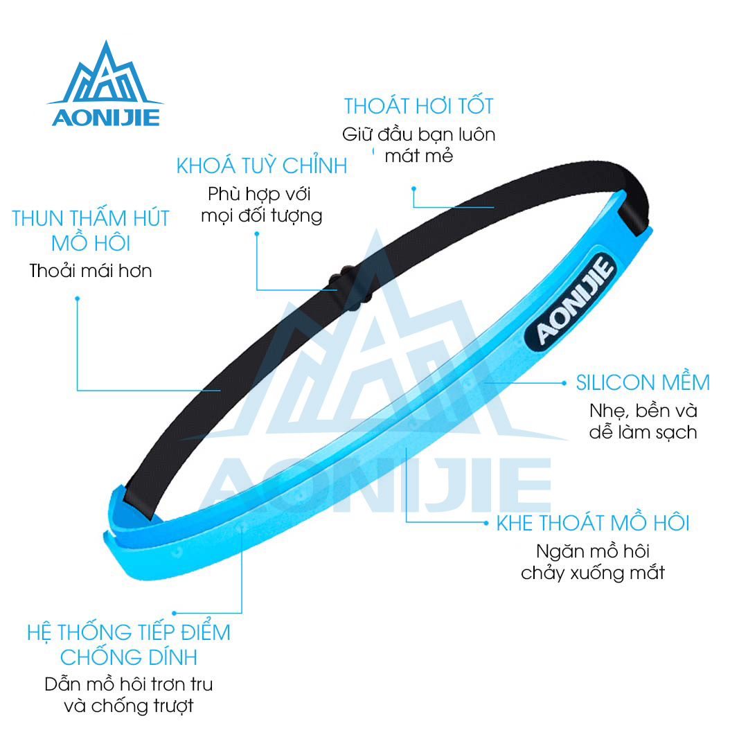 Dây Chặn Mồ Hôi Silicon Sweat Headband Aonijie E4088