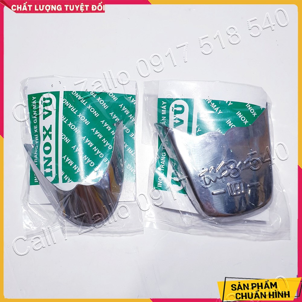 Bộ ốp mỏ dè INOX xe WAVE A 2006 - 2016 , WAVE RS 100 ( Giá 1 Bộ Trước, Sau )