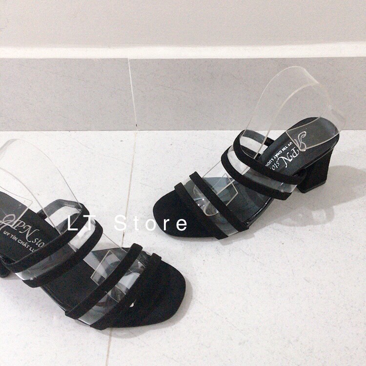 Dép nữ 7cm 2 bản meka viền