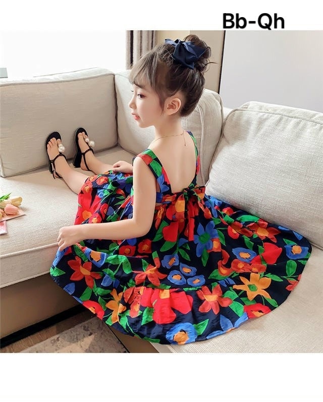 [SIZE NHÍ+ĐẠI] ĐẦM 2 DÂY BÔNG HOA SIÊU XINH