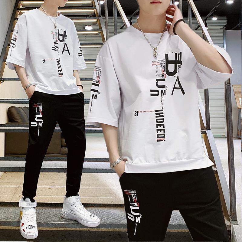 Bộ Quần Áo Thun Nam Mùa Hè Áo Ngắn Tay INDEED Kết Hợp Quần Jogger Nam Kiểu Dáng Hàn Quốc Trẻ Trung Phong Cách FORYOU SET 9000046C