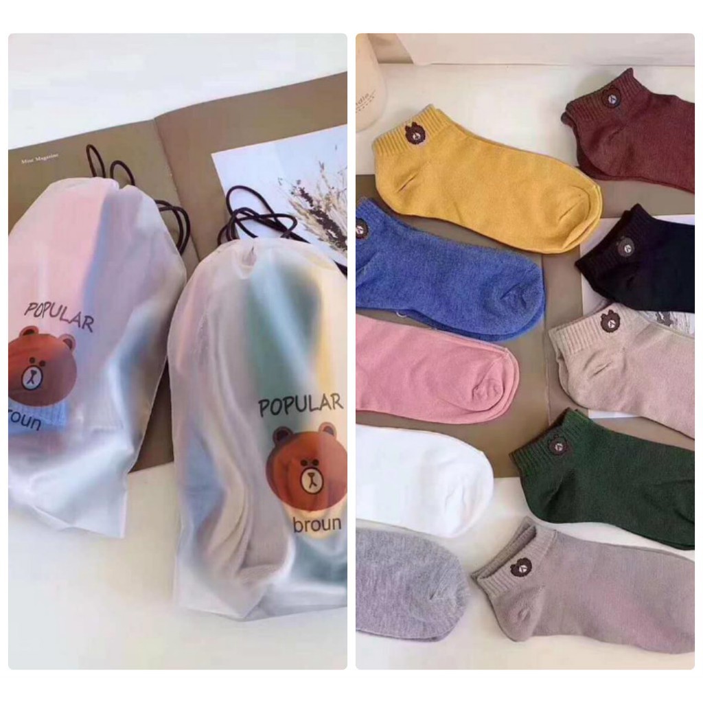 Combo 10 đôi tất gấu đáng yêu
