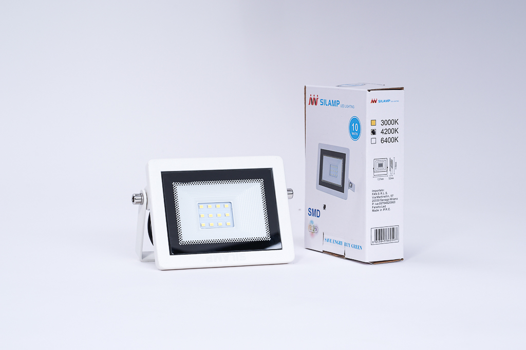 Đèn led pha 10W Vỏ trắng cao cấp