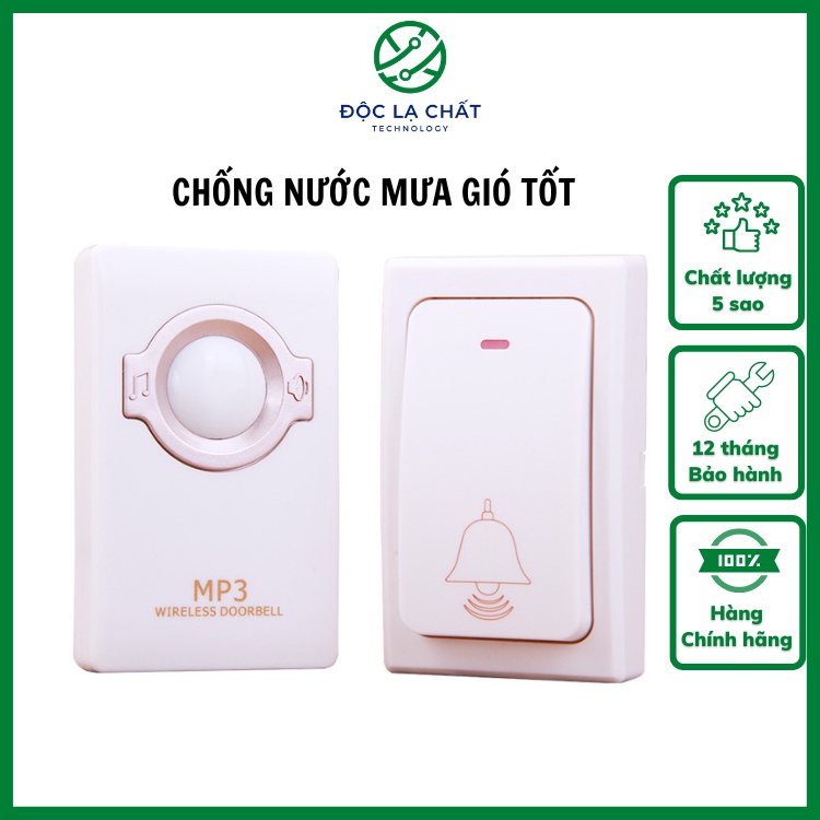 Chuông cửa không dây thông minh, hệ thống nhà cửa thông minh MR-868