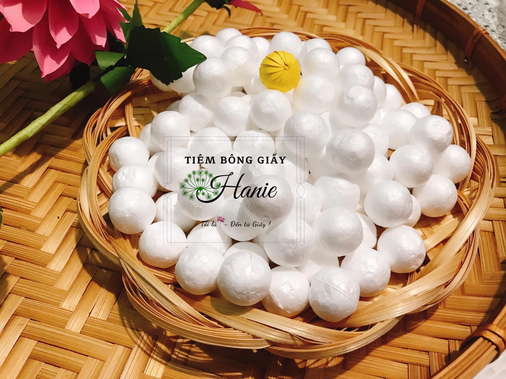 Nụ xốp 2.5cm làm hoa thược dược