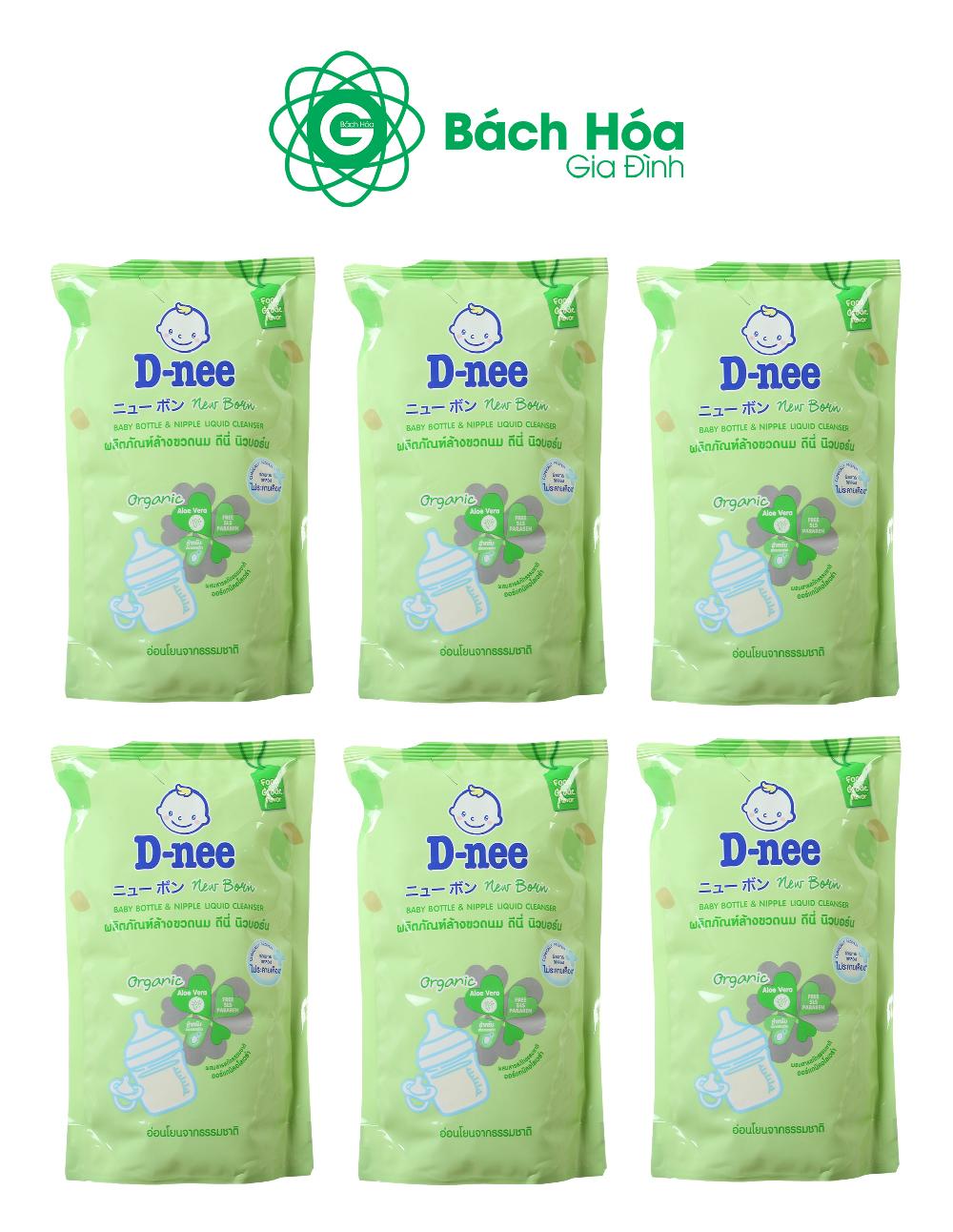 Combo 6 Bịch Nước rửa bình Dnee 600ml