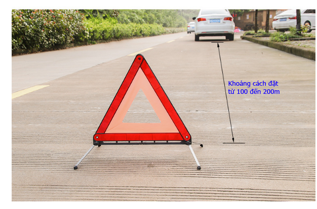 Tam giác cảnh báo xe dừng đỗ khẩn cấp có phản quang( gấp gọn)