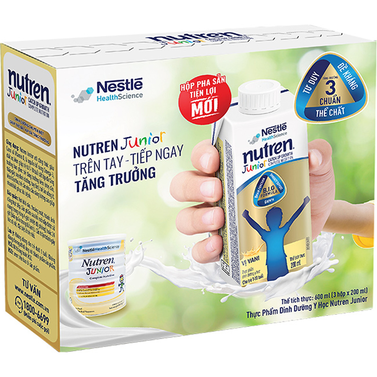 [Date 12.2024] Thùng 24 hộp Sữa Nutren pha sẵn hộp 200ml