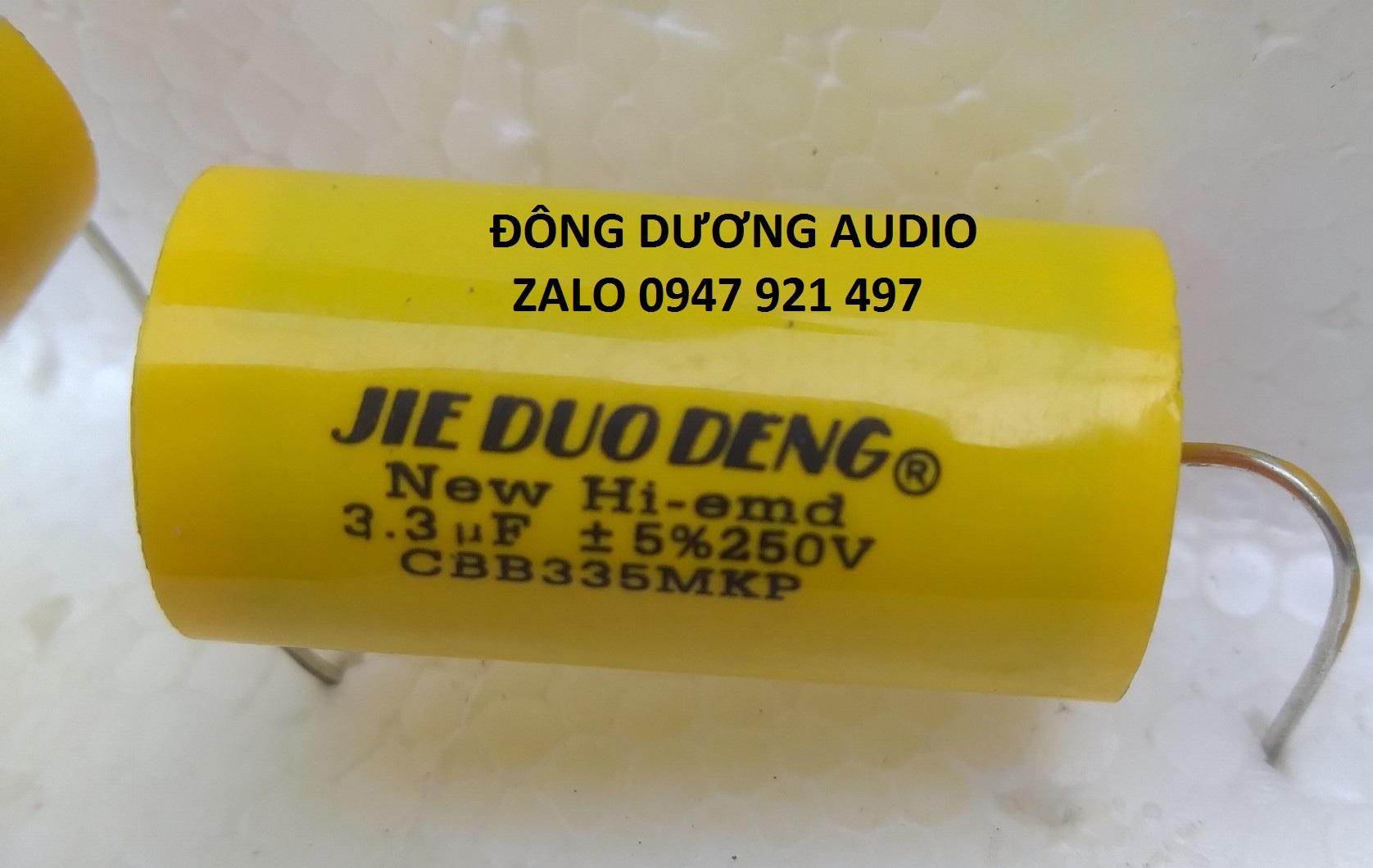 2 CON TỤ PHÂN TẦN 3.3MF 250V VÀNG TRÒN - TỤ LOA TREBLE