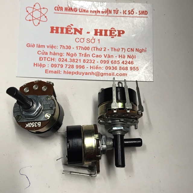 Volum 350k có công tắc cán dẹt combo 5 cái